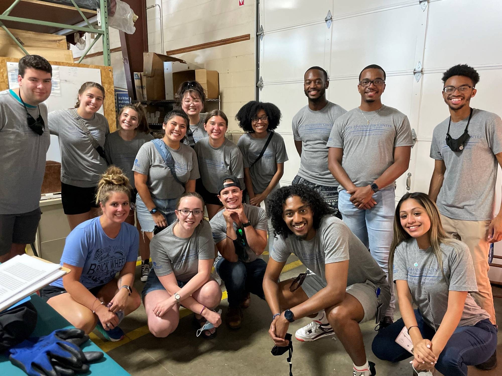 Students volunteering